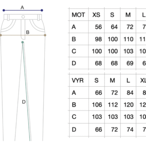 Moteriškos kelnės - Diana Vapsvė
